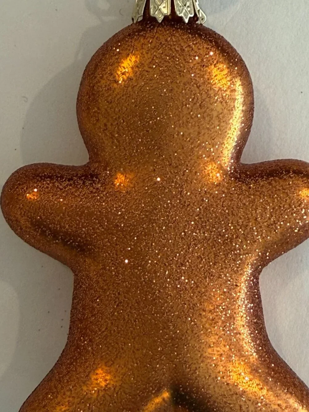 Coach Gingerbread Man Ornament , gold, w/gift box, 4 1/2